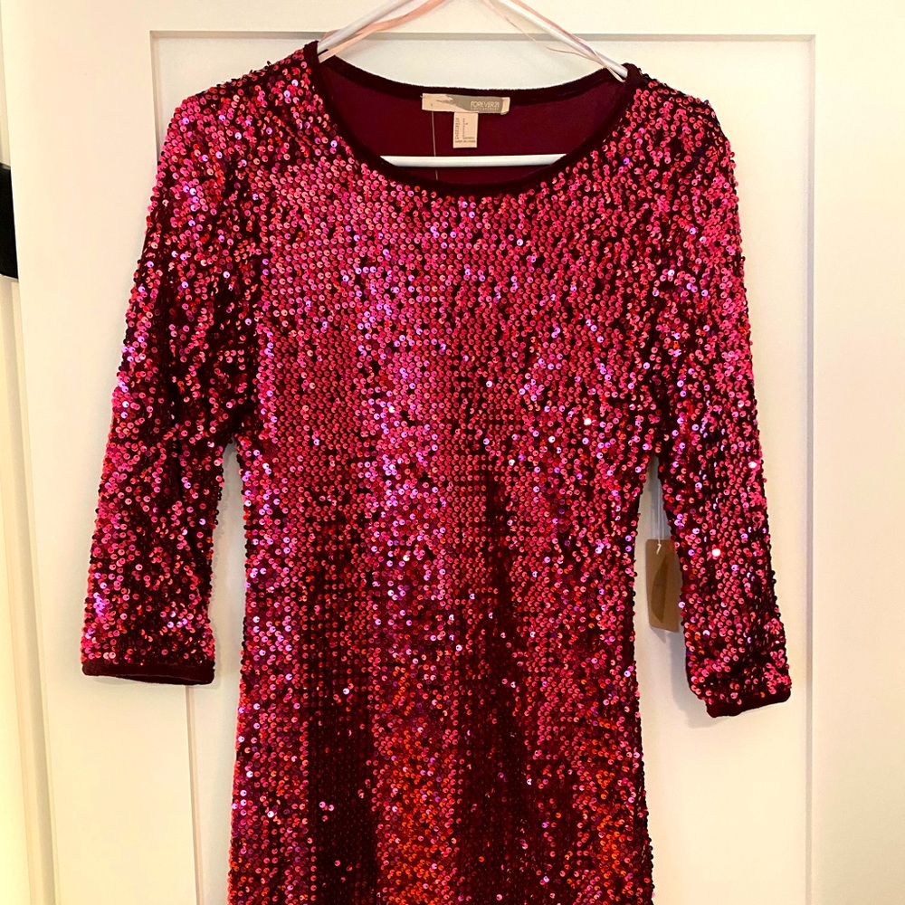 NWT Forever 21 Ruby Sequin Velvet Dress